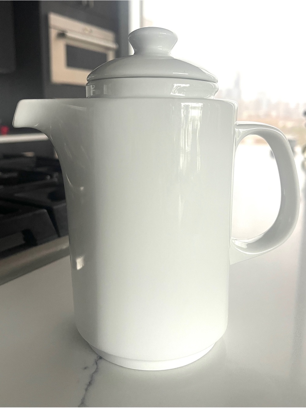 Rosenthal White Glossy Ceramic Coffee Pot with Lid